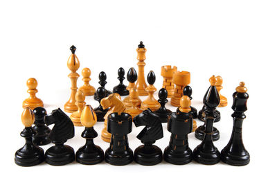 Full frame shot of chess pieces