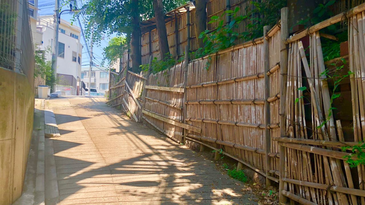 FOOTPATH AMIDST BUILDINGS