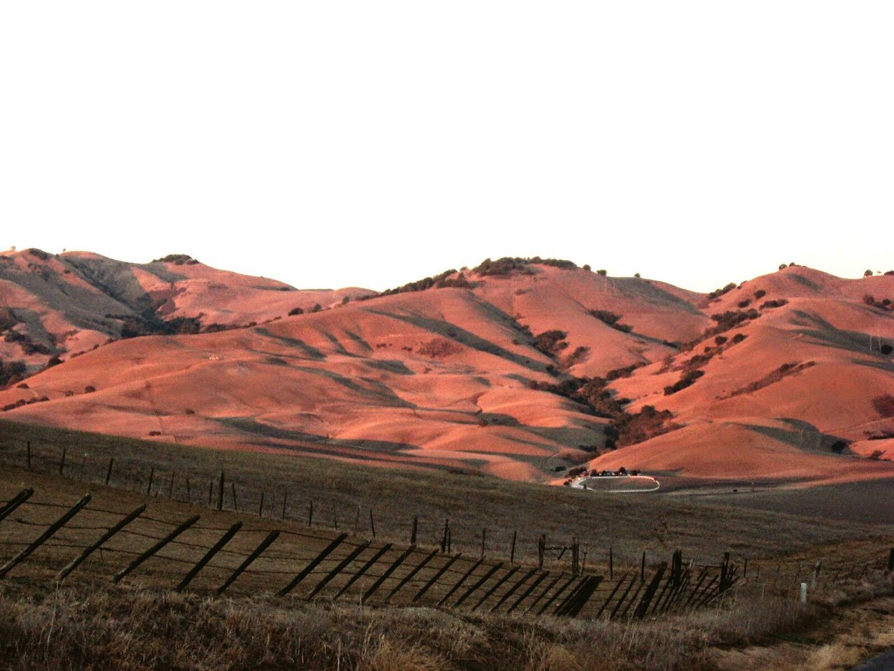 Grass covered hills