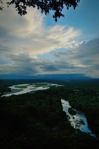 Scenic view of river against sky