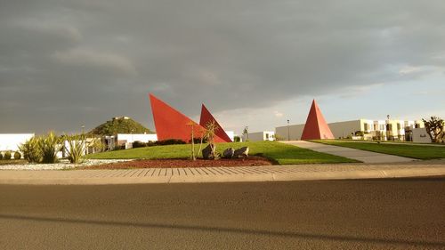 Built structure against cloudy sky