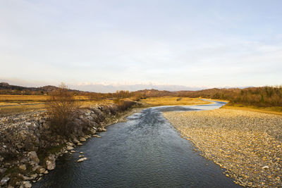 River landscape and view, daylight and outdoor, nature background in georgia