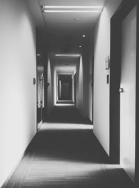 Empty corridor of building