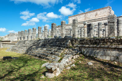 Ancient temple against sky