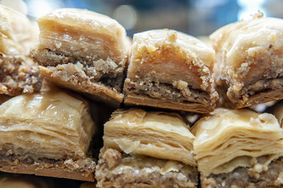 Close-up of sweet food in store