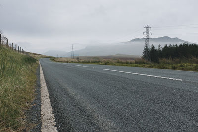 Road on landscape against sky