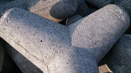 Concrete tetrapods on the marine way, mumbai, india
