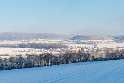 Graben, treuchtlingen, bavaria, germany in the wintershu