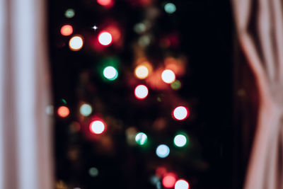 Defocused image of illuminated lights