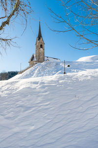San lorenzo church in sauris di sopra. dream winter