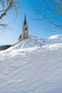 View of building against sky during winter