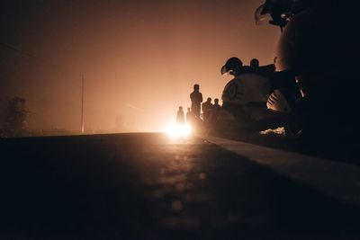 Sun shining through trees