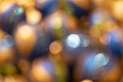 Defocused image of lights