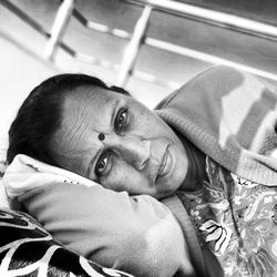 Close-up of man wearing mask