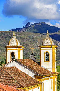 Temple against building