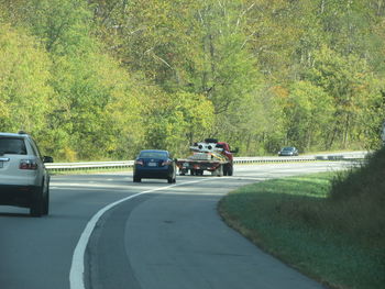 Cars on road