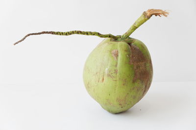 Close-up of apple against white background