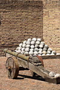 View of old stone wall