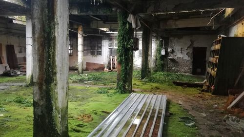 Interior of abandoned building