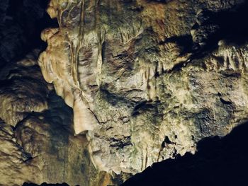 Low angle view of rock formation