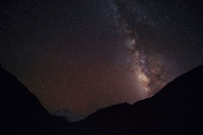 Low angle view of stars in sky