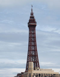 Low angle view of tower of building against sky