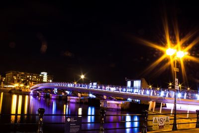 Illuminated built structure at night