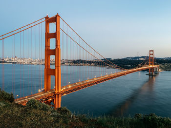 Golden gate bridge over river