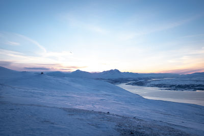 Snow covered norwegian landscape