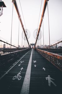 View of suspension bridge against sky