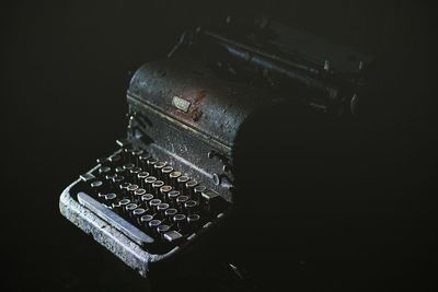 Close-up of typewriter