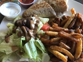 Close-up of vegetables in plate