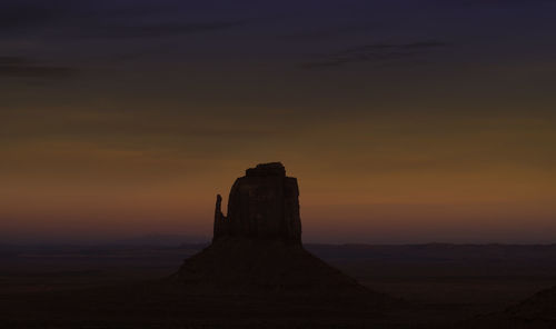 Rock formations at sunset