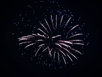 Low angle view of firework display