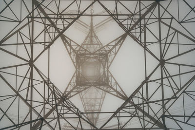 Low angle view of electricity pylon