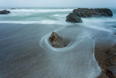 Scenic view of moonstone beach