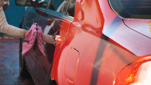 Close-up of car