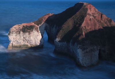 Rock formation on sea shore