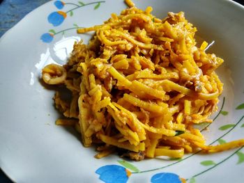 Close-up of pasta in plate