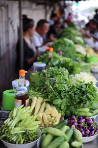 Vegetables for sale in market