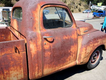 Close-up of rusty car