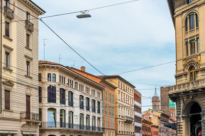 Low angle view of buildings against sky