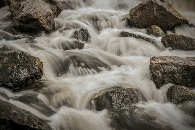 Scenic view of waterfall