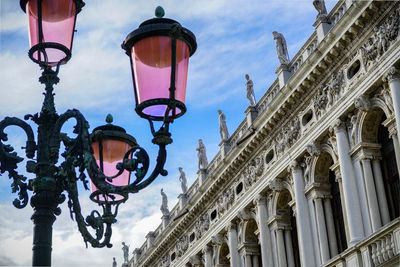 Low angle view of street light