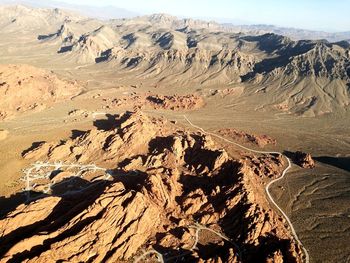 Aerial view of desert