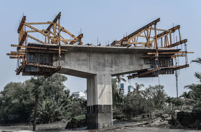 Unfinished bridge at mekong delta
