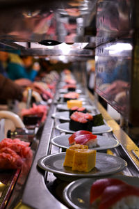 Close-up of ice cream in store