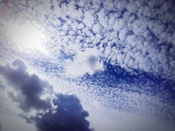 Low angle view of clouds in sky