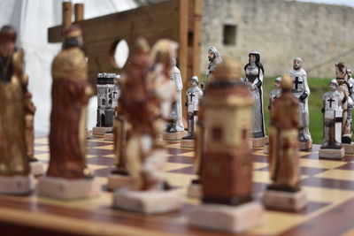 Close-up of chess board