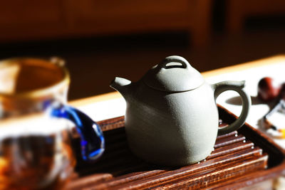 Close-up of coffee on table